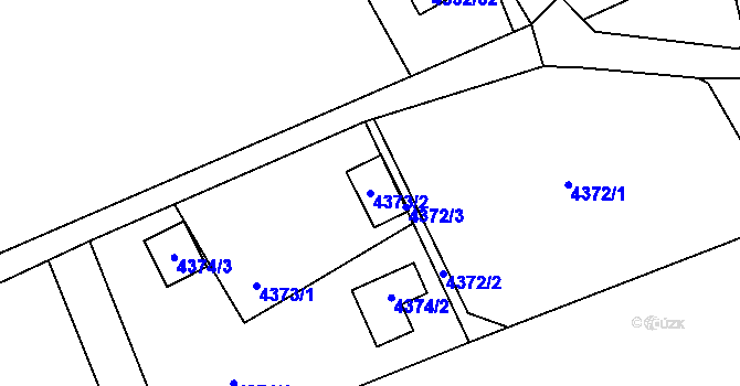 Parcela st. 4373/2 v KÚ Návsí, Katastrální mapa