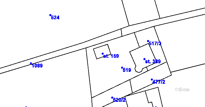 Parcela st. 159 v KÚ Písečná u Jablunkova, Katastrální mapa