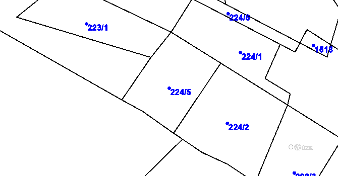 Parcela st. 224/5 v KÚ Písečná u Jablunkova, Katastrální mapa