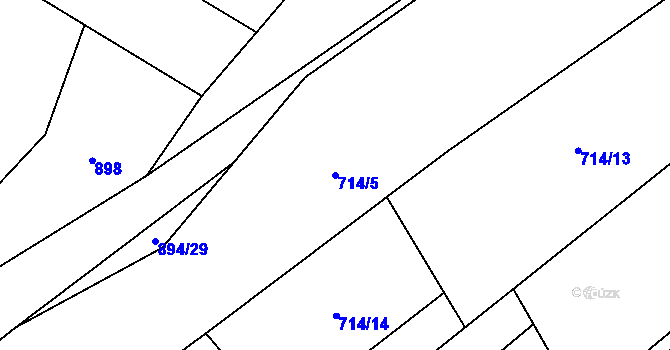 Parcela st. 714/5 v KÚ Písečná u Jablunkova, Katastrální mapa
