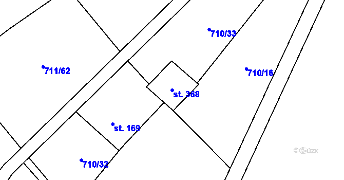 Parcela st. 368 v KÚ Písečná u Jablunkova, Katastrální mapa