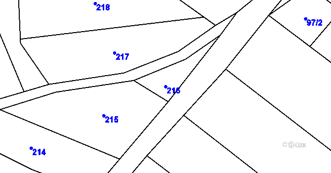 Parcela st. 216 v KÚ Písečná u Jablunkova, Katastrální mapa