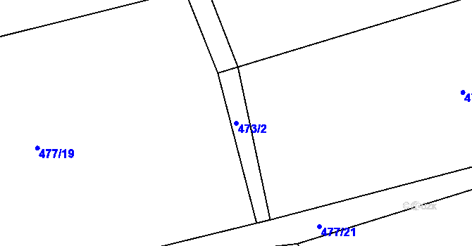 Parcela st. 473/2 v KÚ Písečná u Jablunkova, Katastrální mapa