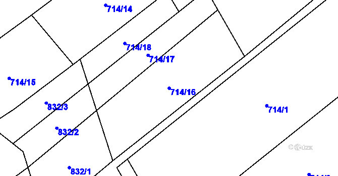 Parcela st. 714/16 v KÚ Písečná u Jablunkova, Katastrální mapa