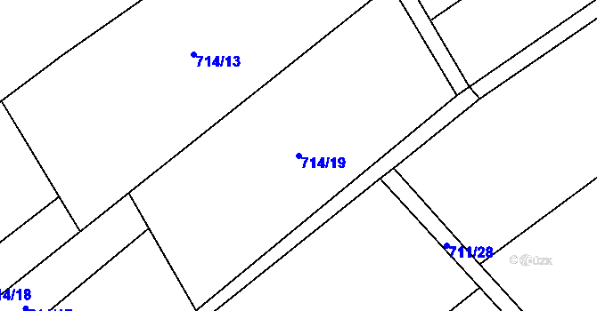 Parcela st. 714/19 v KÚ Písečná u Jablunkova, Katastrální mapa