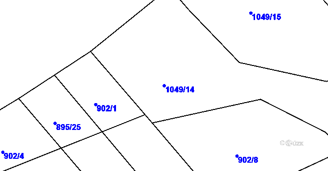 Parcela st. 1049/14 v KÚ Písečná u Jablunkova, Katastrální mapa