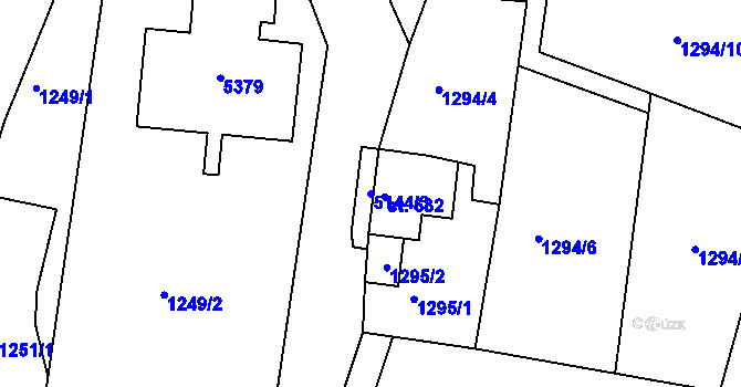 Parcela st. 5144/3 v KÚ Jáchymov, Katastrální mapa