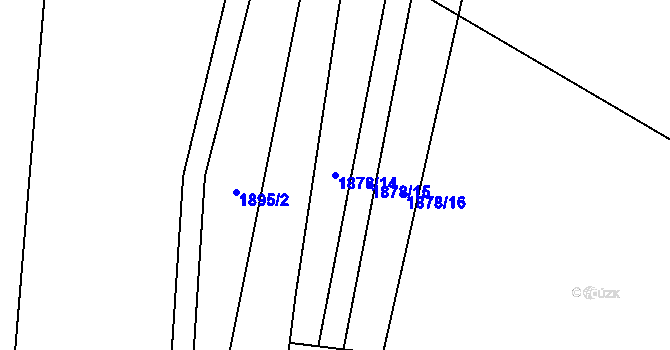 Parcela st. 1878/14 v KÚ Jáchymov, Katastrální mapa