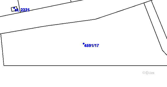 Parcela st. 4591/17 v KÚ Jáchymov, Katastrální mapa