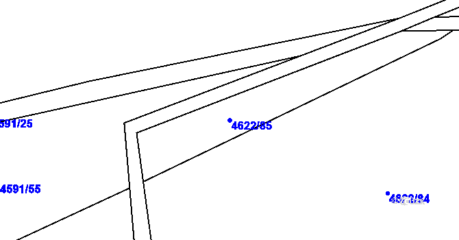 Parcela st. 4622/85 v KÚ Jáchymov, Katastrální mapa
