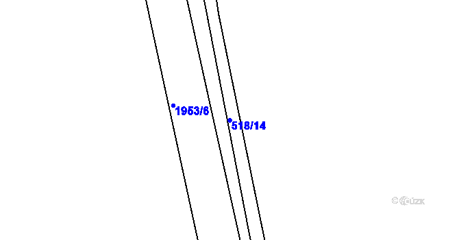 Parcela st. 518/14 v KÚ Jakartovice, Katastrální mapa