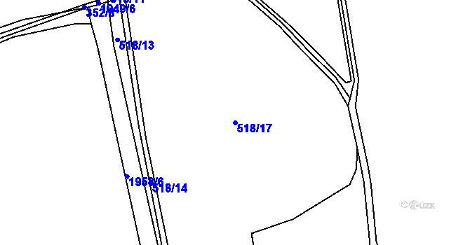 Parcela st. 518/17 v KÚ Jakartovice, Katastrální mapa