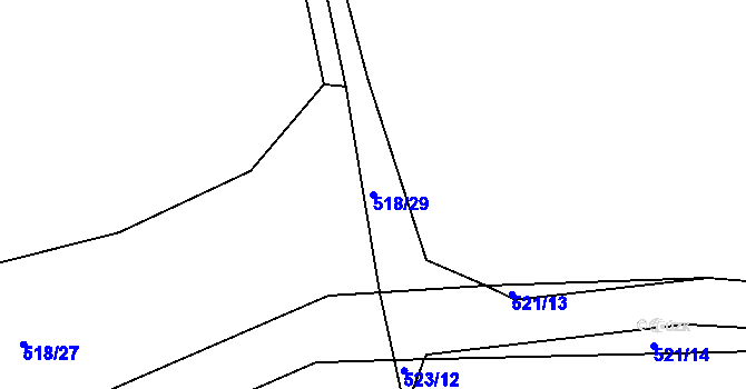 Parcela st. 518/29 v KÚ Jakartovice, Katastrální mapa