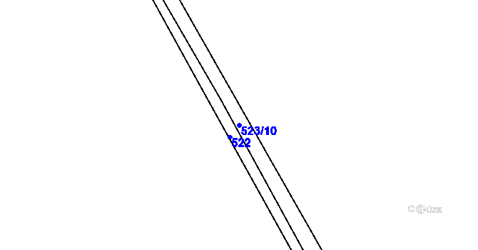 Parcela st. 523/10 v KÚ Jakartovice, Katastrální mapa