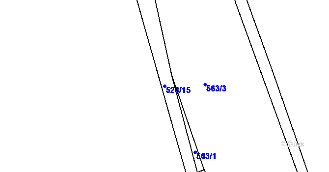 Parcela st. 523/15 v KÚ Jakartovice, Katastrální mapa
