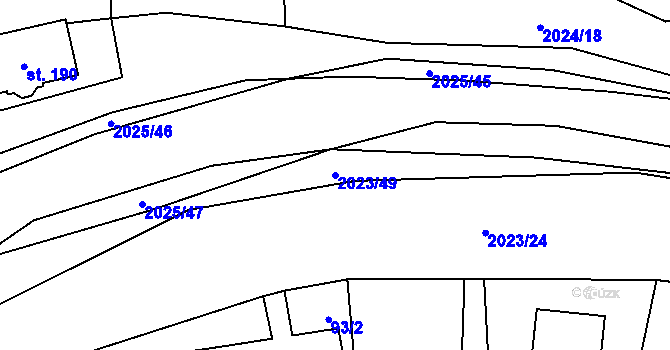 Parcela st. 2023/49 v KÚ Jakartovice, Katastrální mapa