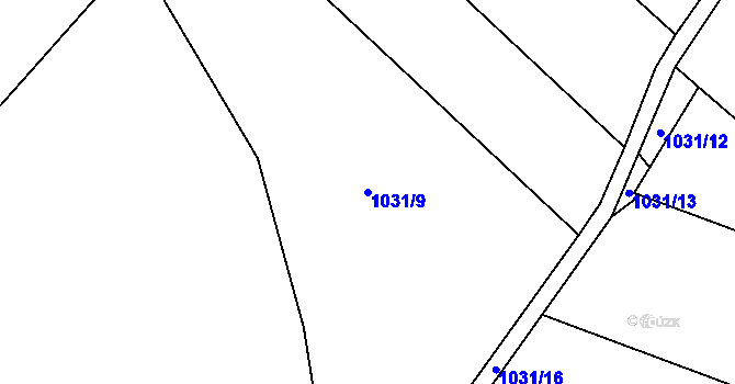 Parcela st. 1031/9 v KÚ Jakubčovice, Katastrální mapa