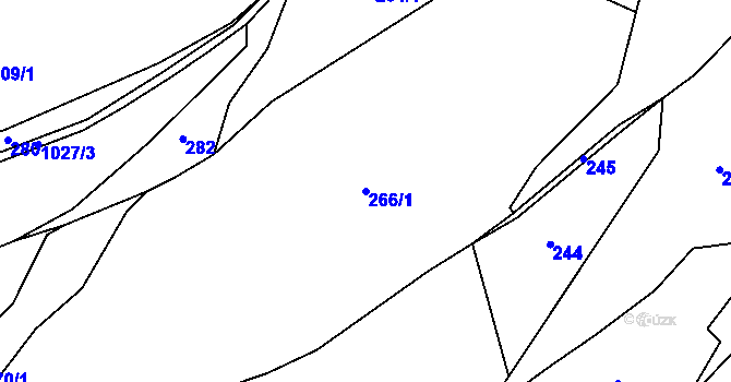 Parcela st. 266/1 v KÚ Klokočůvek, Katastrální mapa