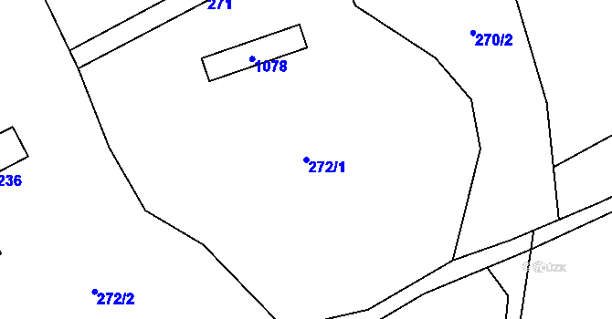 Parcela st. 272/1 v KÚ Klokočůvek, Katastrální mapa