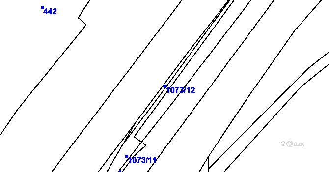 Parcela st. 1073/12 v KÚ Klokočůvek, Katastrální mapa