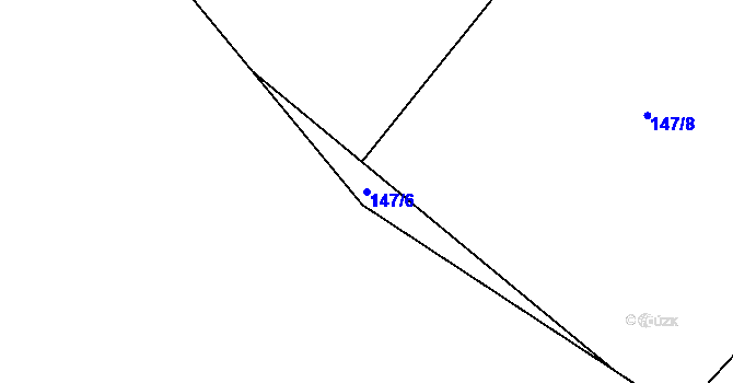 Parcela st. 147/6 v KÚ Loučky nad Odrou, Katastrální mapa