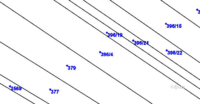 Parcela st. 396/4 v KÚ Martínkov, Katastrální mapa