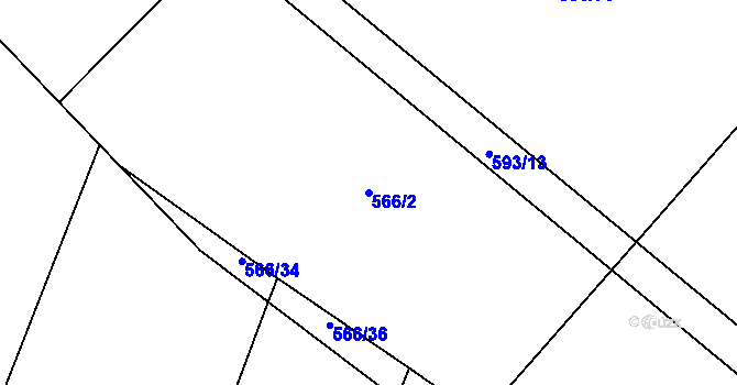 Parcela st. 566/2 v KÚ Martínkov, Katastrální mapa