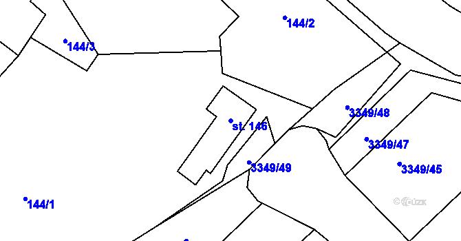 Parcela st. 146 v KÚ Jalubí, Katastrální mapa