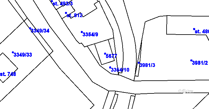 Parcela st. 428 v KÚ Jalubí, Katastrální mapa