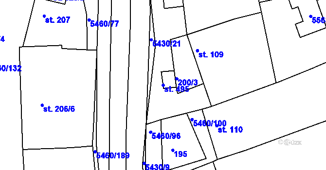 Parcela st. 495 v KÚ Jalubí, Katastrální mapa