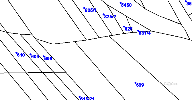 Parcela st. 600 v KÚ Jalubí, Katastrální mapa