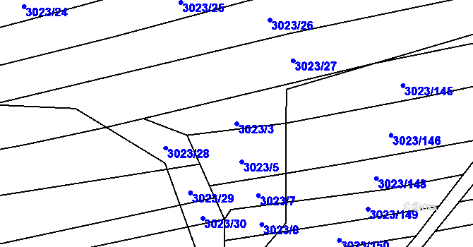 Parcela st. 3023/3 v KÚ Jalubí, Katastrální mapa