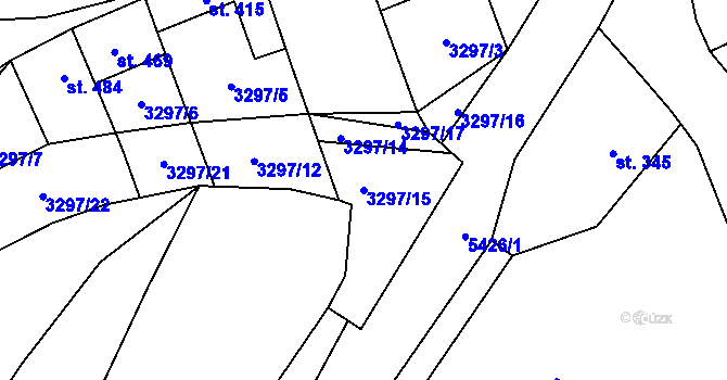 Parcela st. 3297/15 v KÚ Jalubí, Katastrální mapa