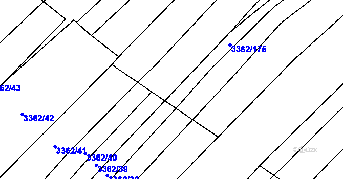 Parcela st. 3362/26 v KÚ Jalubí, Katastrální mapa