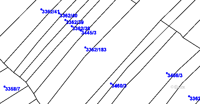 Parcela st. 3362/36 v KÚ Jalubí, Katastrální mapa