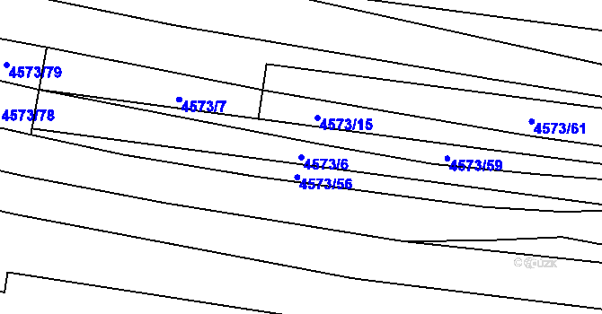 Parcela st. 4573/6 v KÚ Jalubí, Katastrální mapa