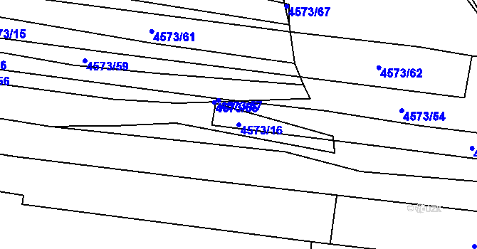 Parcela st. 4573/16 v KÚ Jalubí, Katastrální mapa