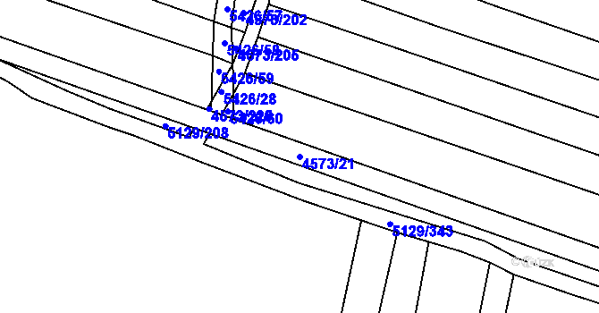 Parcela st. 4573/21 v KÚ Jalubí, Katastrální mapa