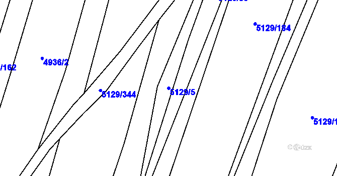 Parcela st. 5129/5 v KÚ Jalubí, Katastrální mapa