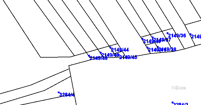 Parcela st. 2149/46 v KÚ Jalubí, Katastrální mapa