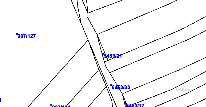 Parcela st. 5453/21 v KÚ Jalubí, Katastrální mapa