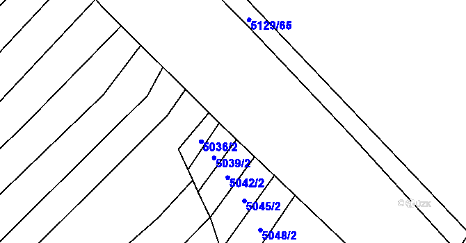 Parcela st. 5423/43 v KÚ Jalubí, Katastrální mapa