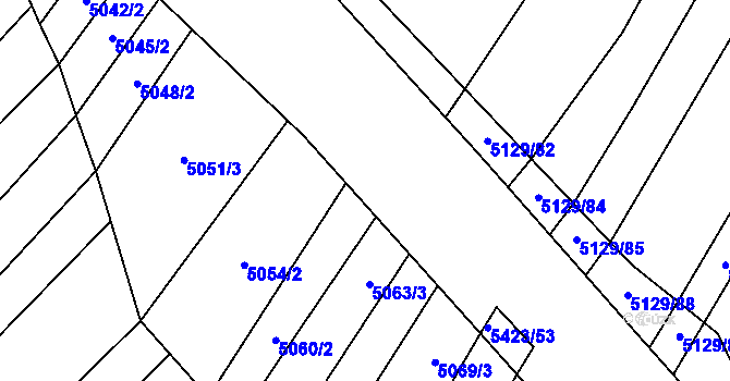 Parcela st. 5423/49 v KÚ Jalubí, Katastrální mapa