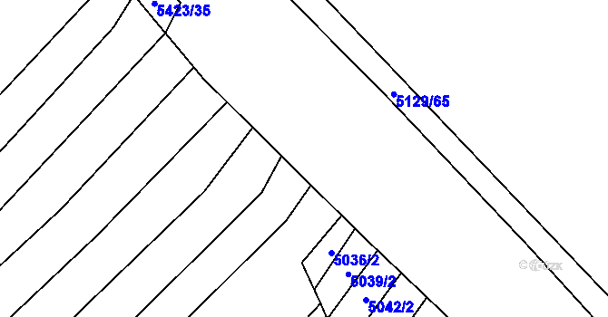 Parcela st. 5423/40 v KÚ Jalubí, Katastrální mapa