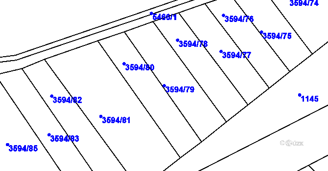 Parcela st. 3594/79 v KÚ Jalubí, Katastrální mapa