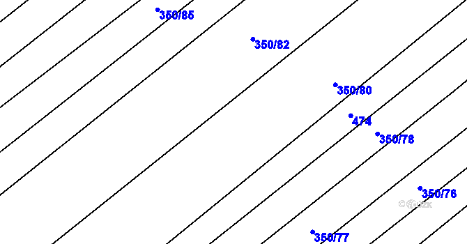 Parcela st. 482/1 v KÚ Jalubí, Katastrální mapa