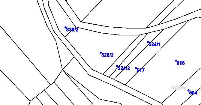 Parcela st. 528/2 v KÚ Jalubí, Katastrální mapa