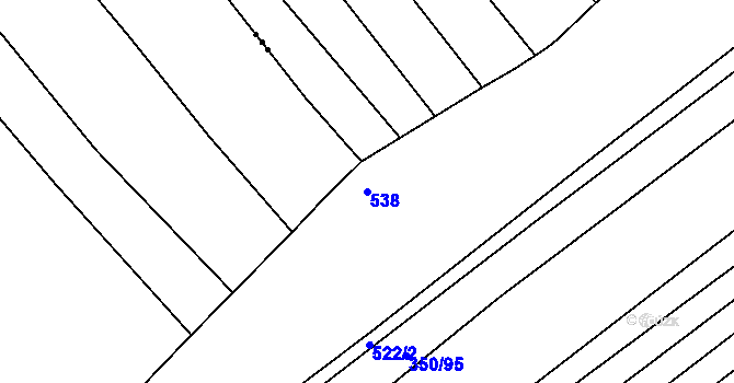 Parcela st. 538 v KÚ Jalubí, Katastrální mapa