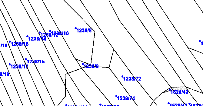 Parcela st. 1238/73 v KÚ Jalubí, Katastrální mapa