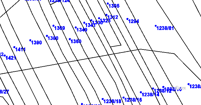 Parcela st. 1238/115 v KÚ Jalubí, Katastrální mapa
